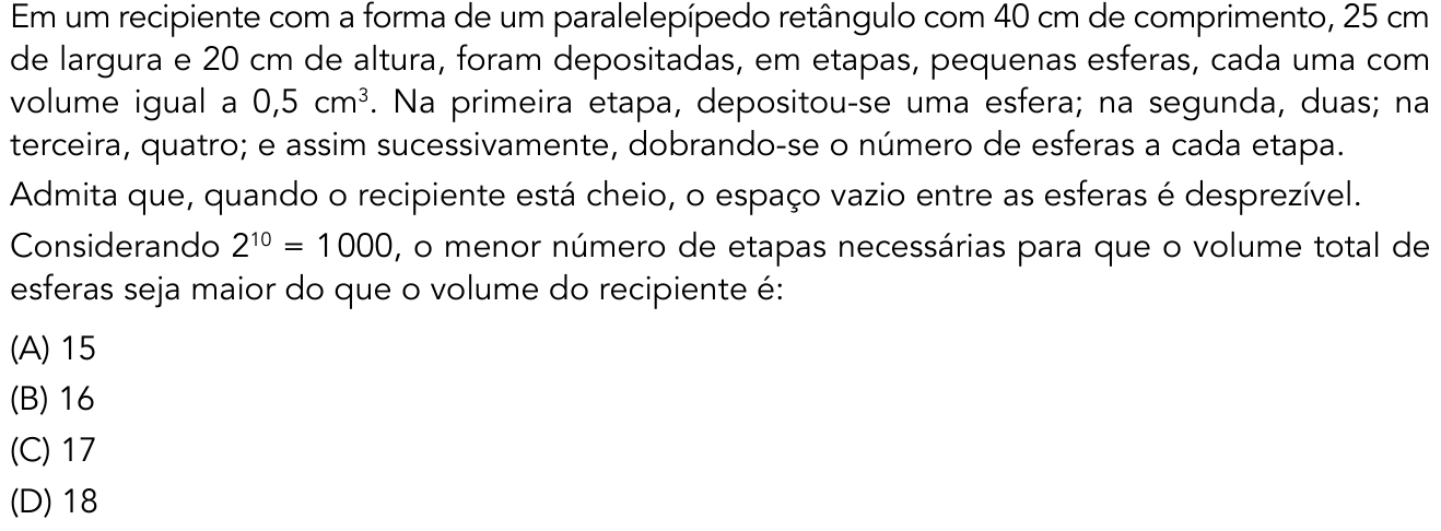 Questão 28 no caderno 1º Exame de Qualificação da UERJ 2014