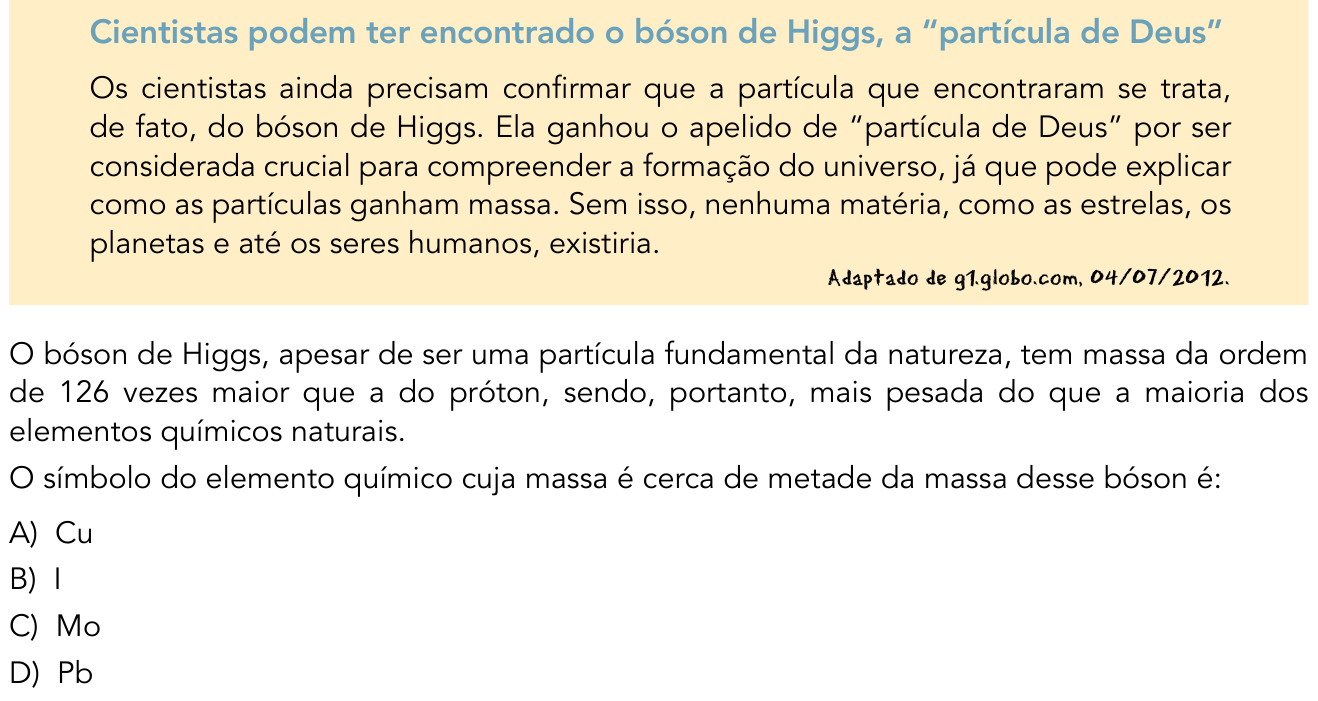 Questão 43 no caderno 1º Exame de Qualificação da UERJ 2014