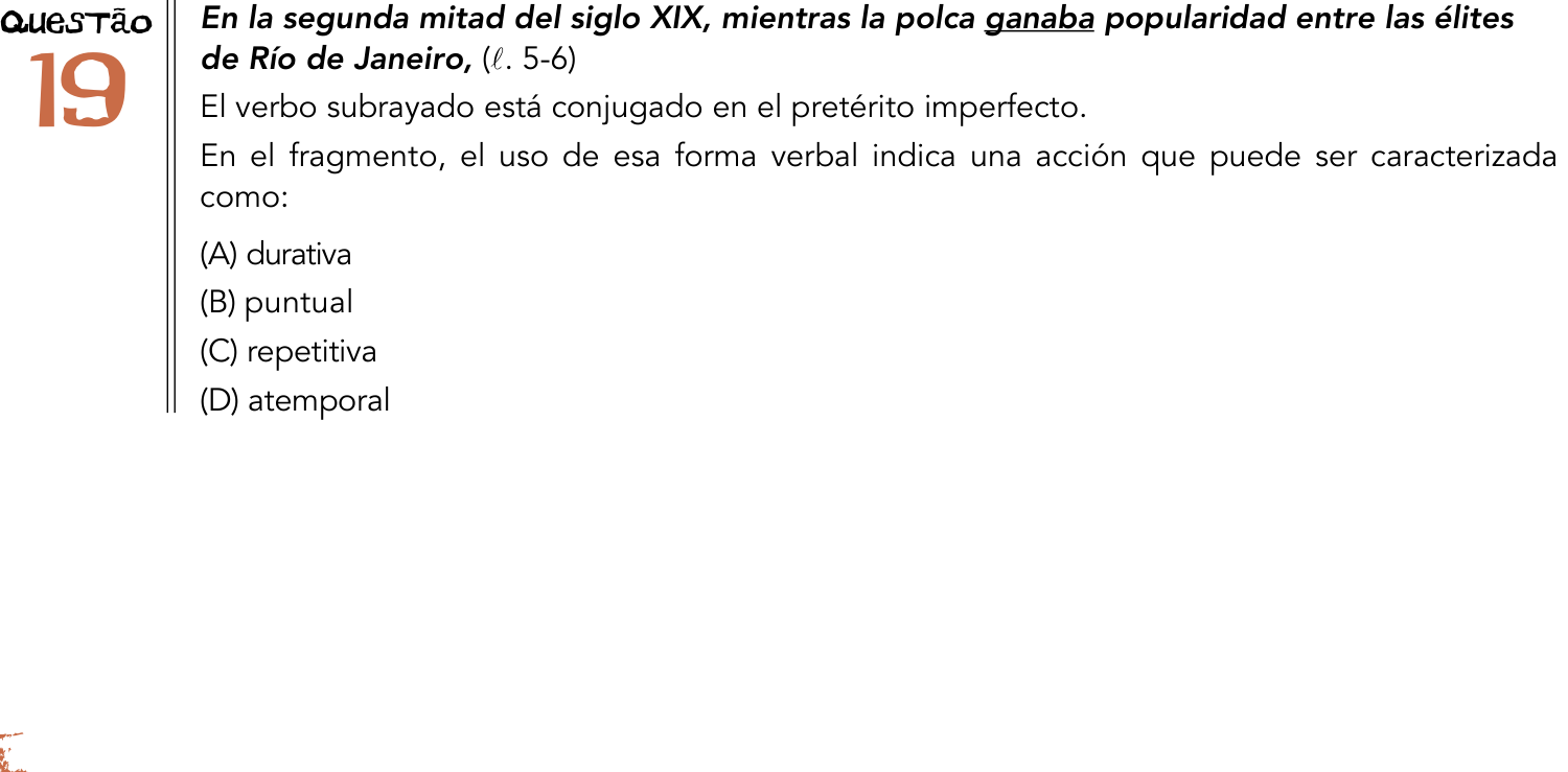 Questão 19 no caderno 2º Exame de Qualificação da UERJ 2014