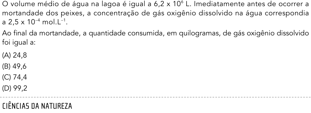 Questão 36 no caderno 2º Exame de Qualificação da UERJ 2014