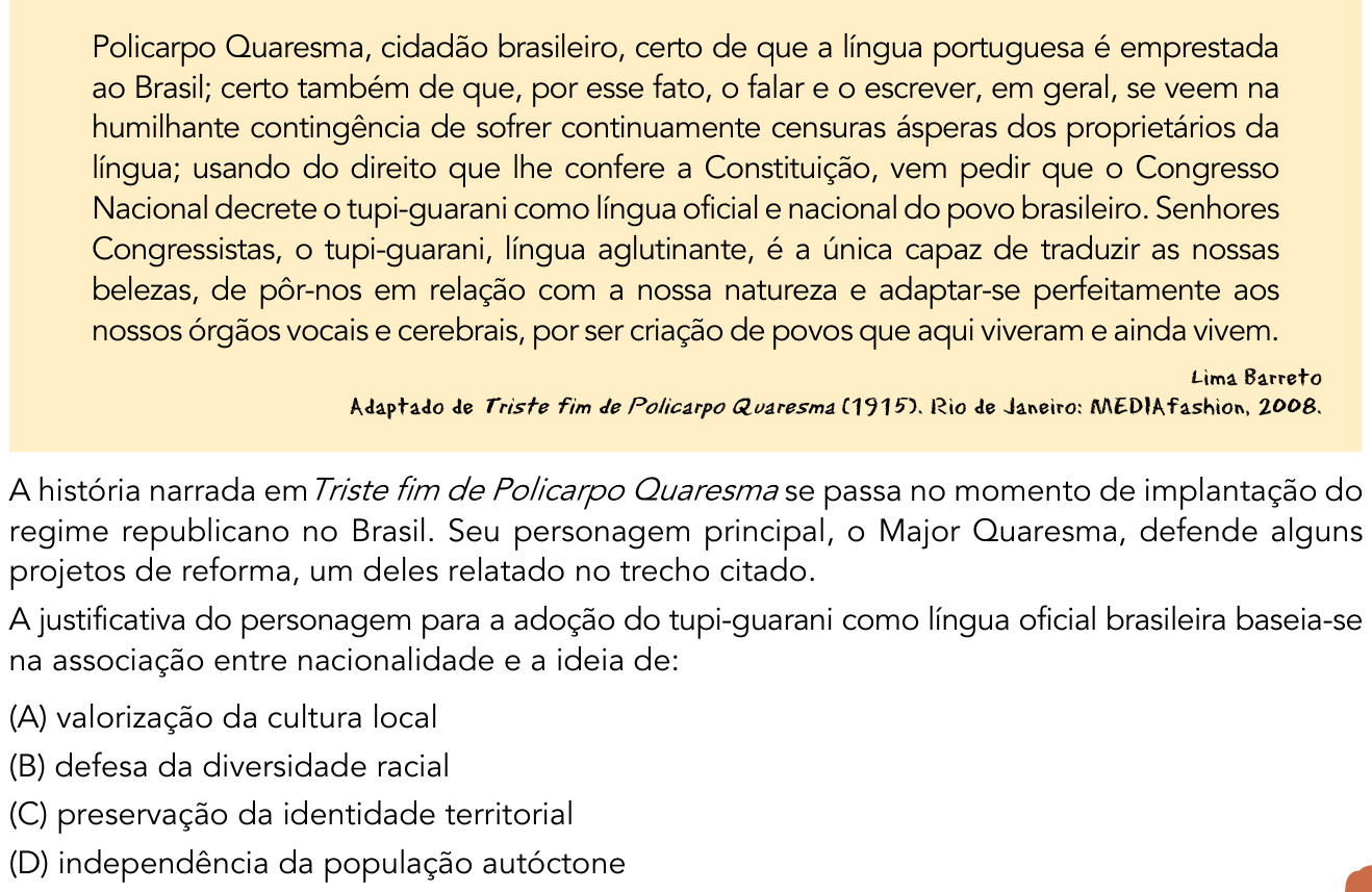Questão 51 no caderno 2º Exame de Qualificação da UERJ 2014