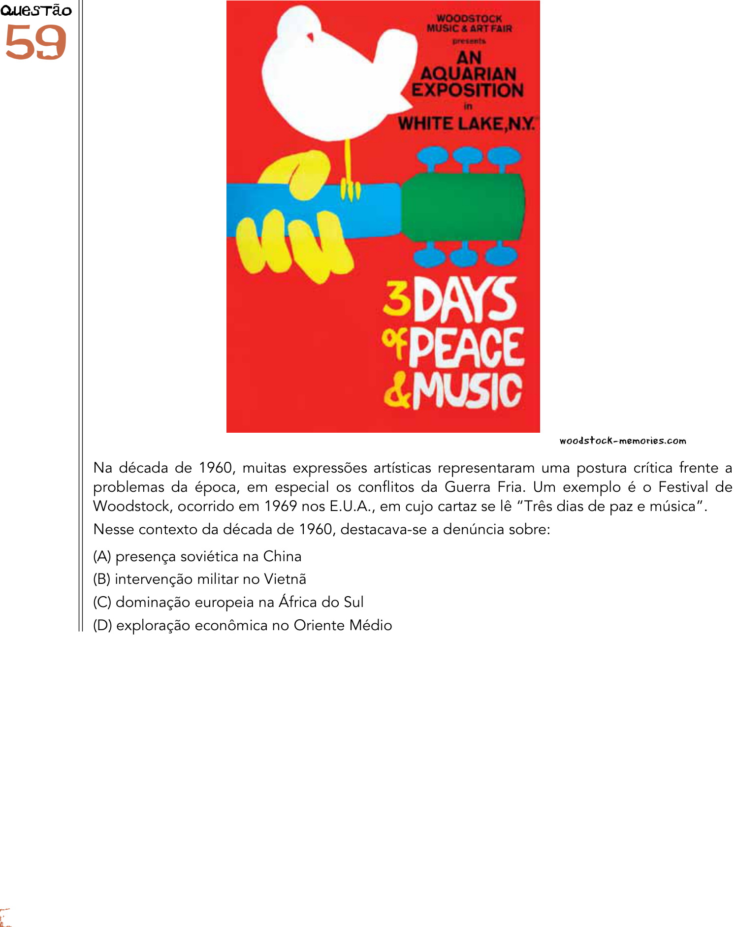 Questão 59 no caderno 2º Exame de Qualificação da UERJ 2014