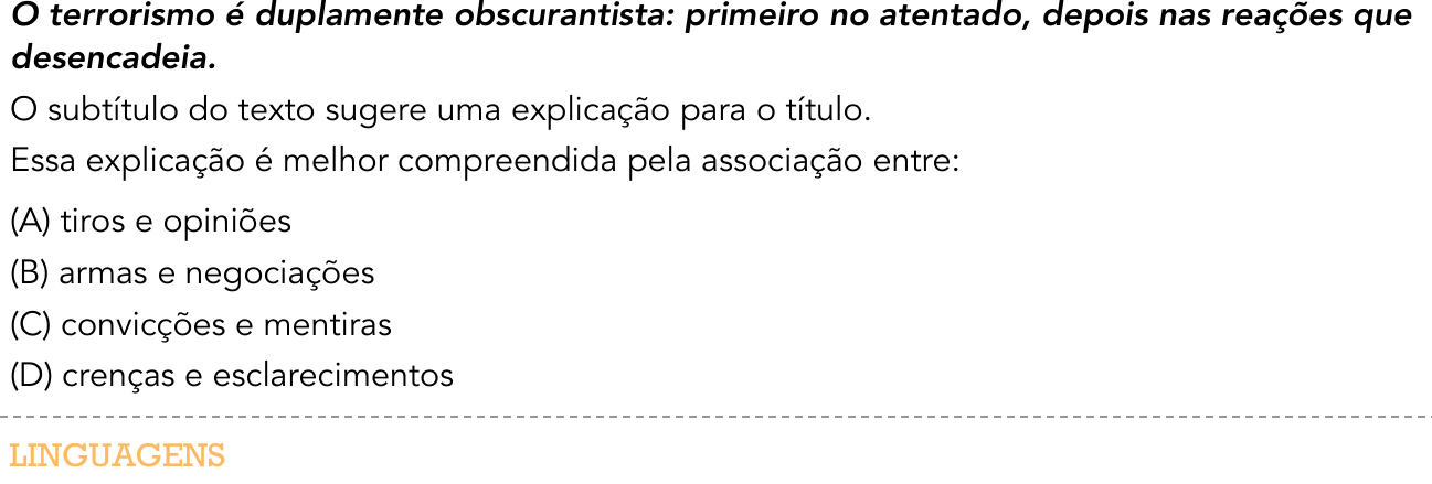 Questão 13 no caderno 1º Exame de Qualificação da UERJ 2016