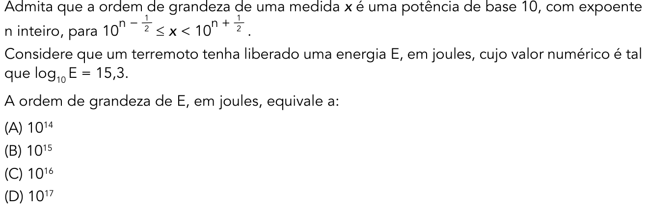 Questão 25 no caderno 1º Exame de Qualificação da UERJ 2016