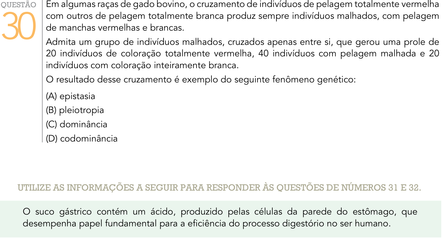 Questão 30 no caderno 1º Exame de Qualificação da UERJ 2016