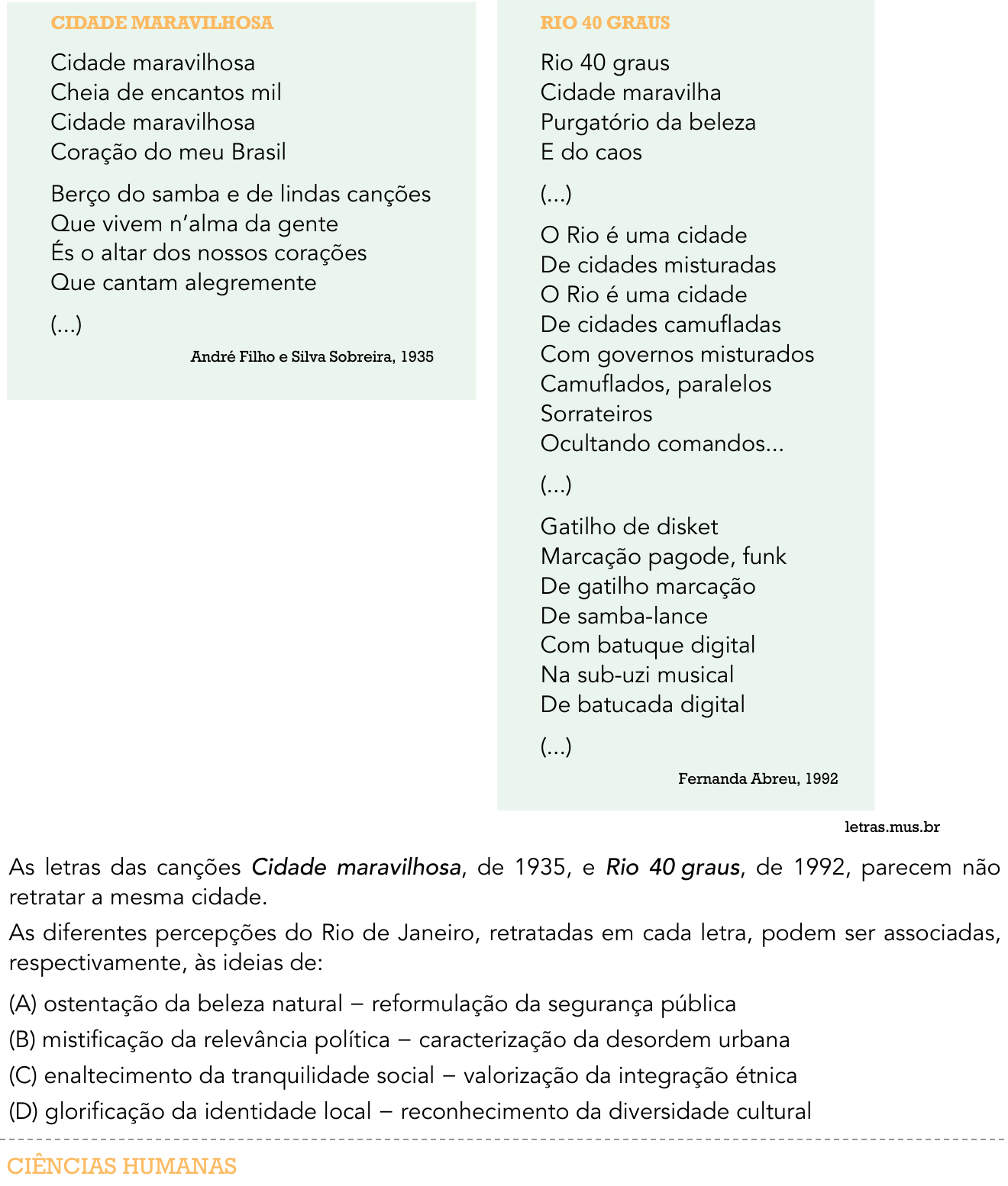 Questão 45 no caderno 1º Exame de Qualificação da UERJ 2016