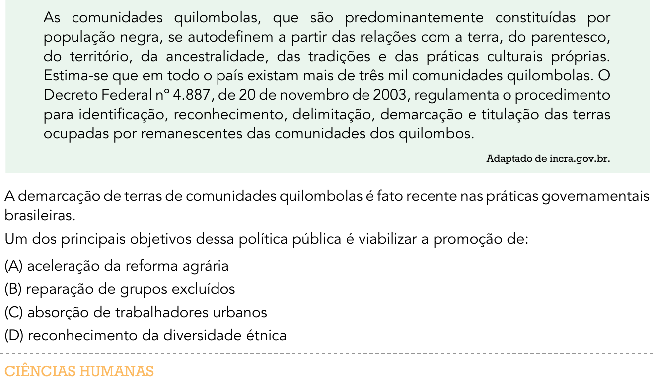 Questão 59 no caderno 1º Exame de Qualificação da UERJ 2016