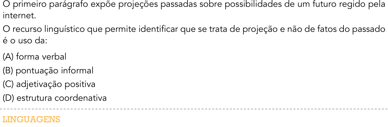Questão 8 no caderno 2º Exame de Qualificação da UERJ 2016