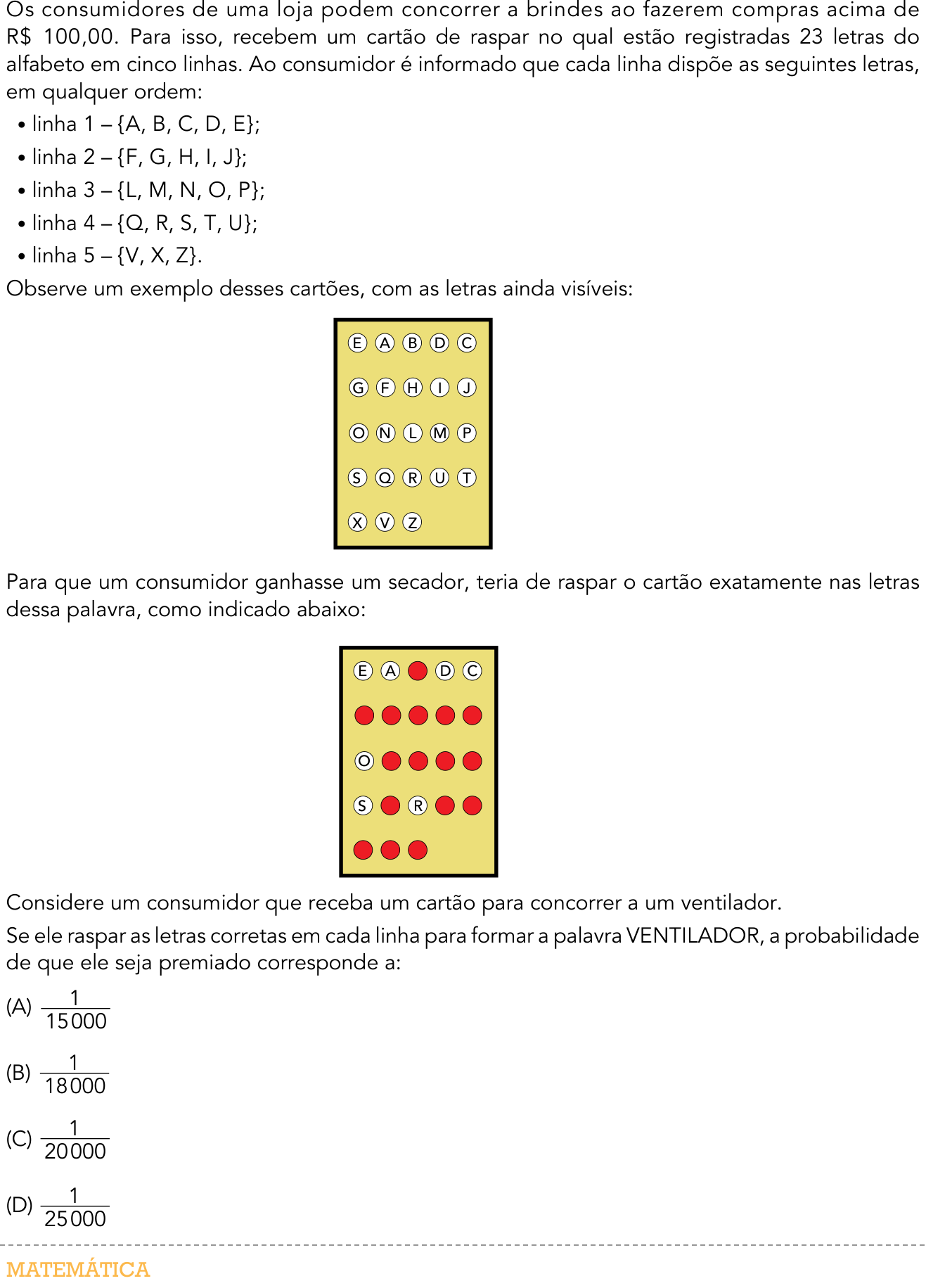 Questão 27 no caderno 2º Exame de Qualificação da UERJ 2016