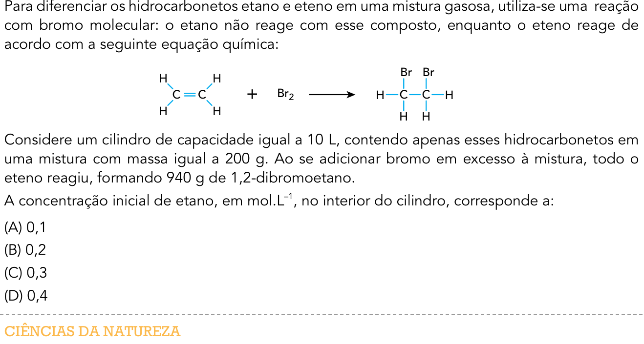 Questão 43 no caderno 2º Exame de Qualificação da UERJ 2016