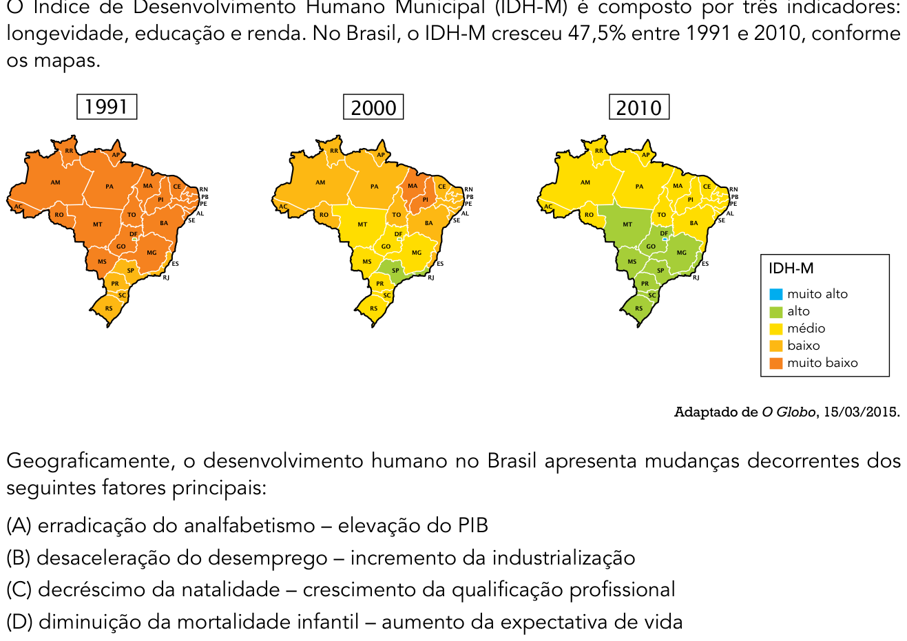 Questão 49 no caderno 2º Exame de Qualificação da UERJ 2016