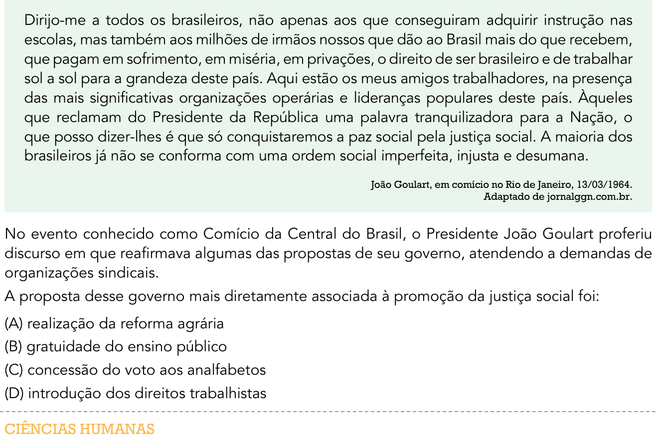 Questão 52 no caderno 2º Exame de Qualificação da UERJ 2016