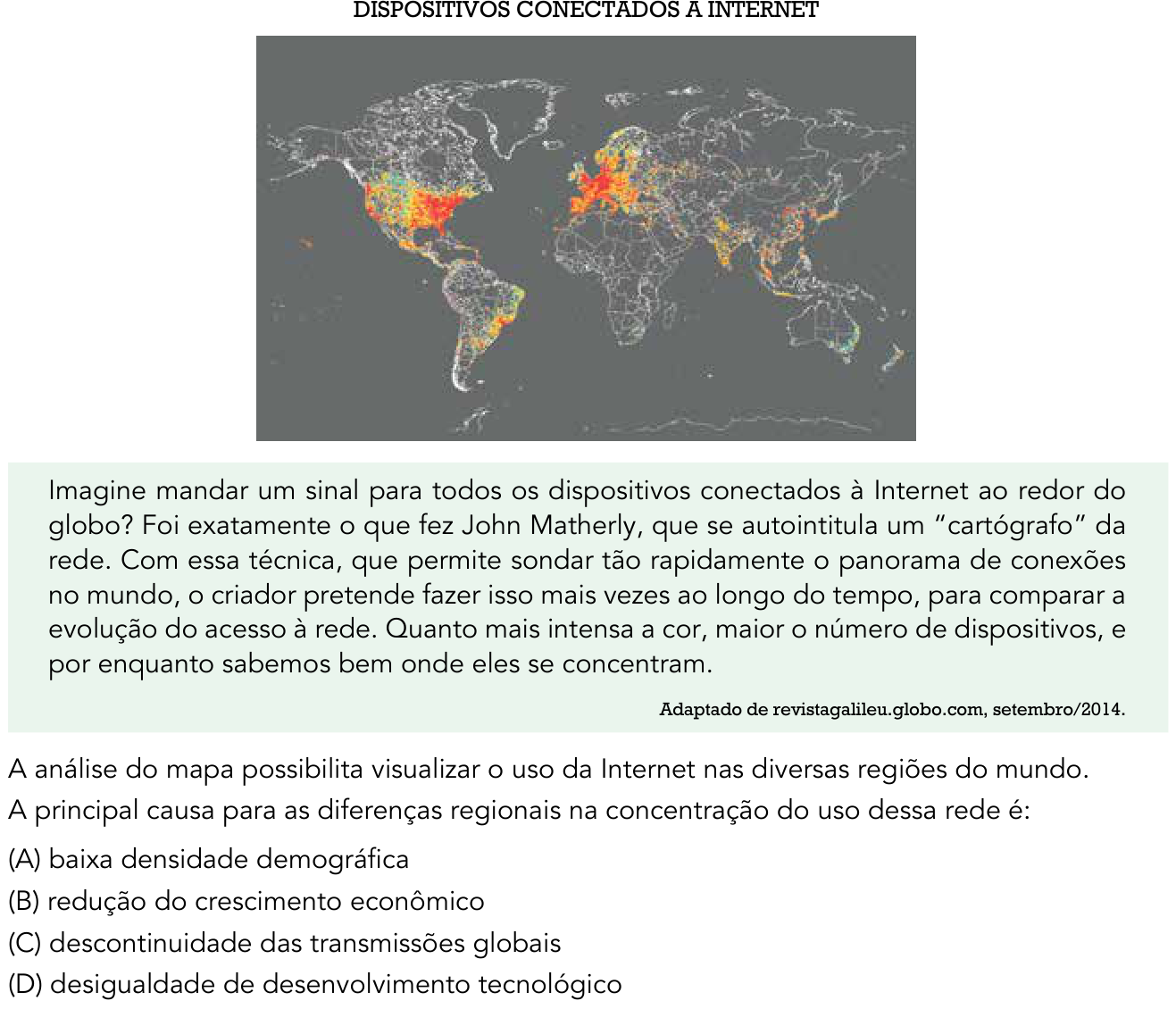 Questão 58 no caderno 2º Exame de Qualificação da UERJ 2016