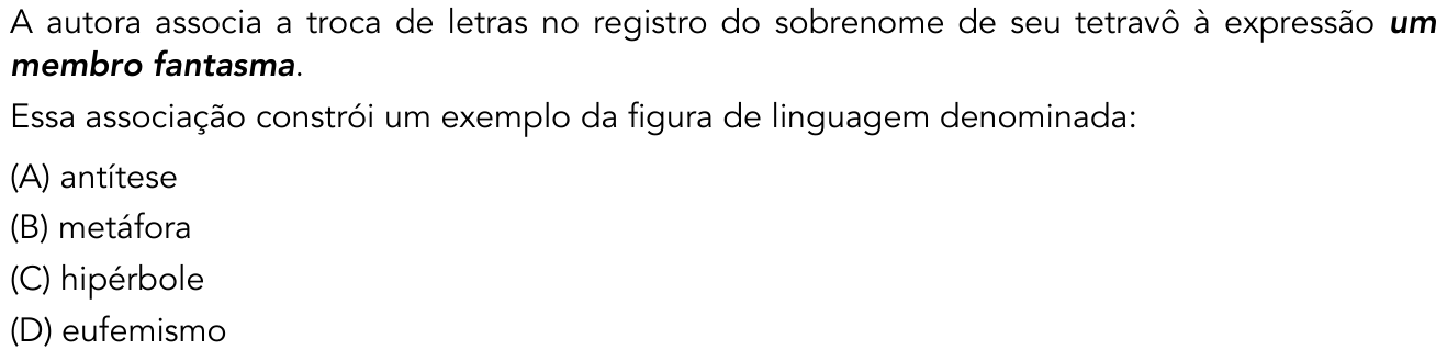 Questão 4 no caderno 1º Exame de Qualificação da UERJ 2017