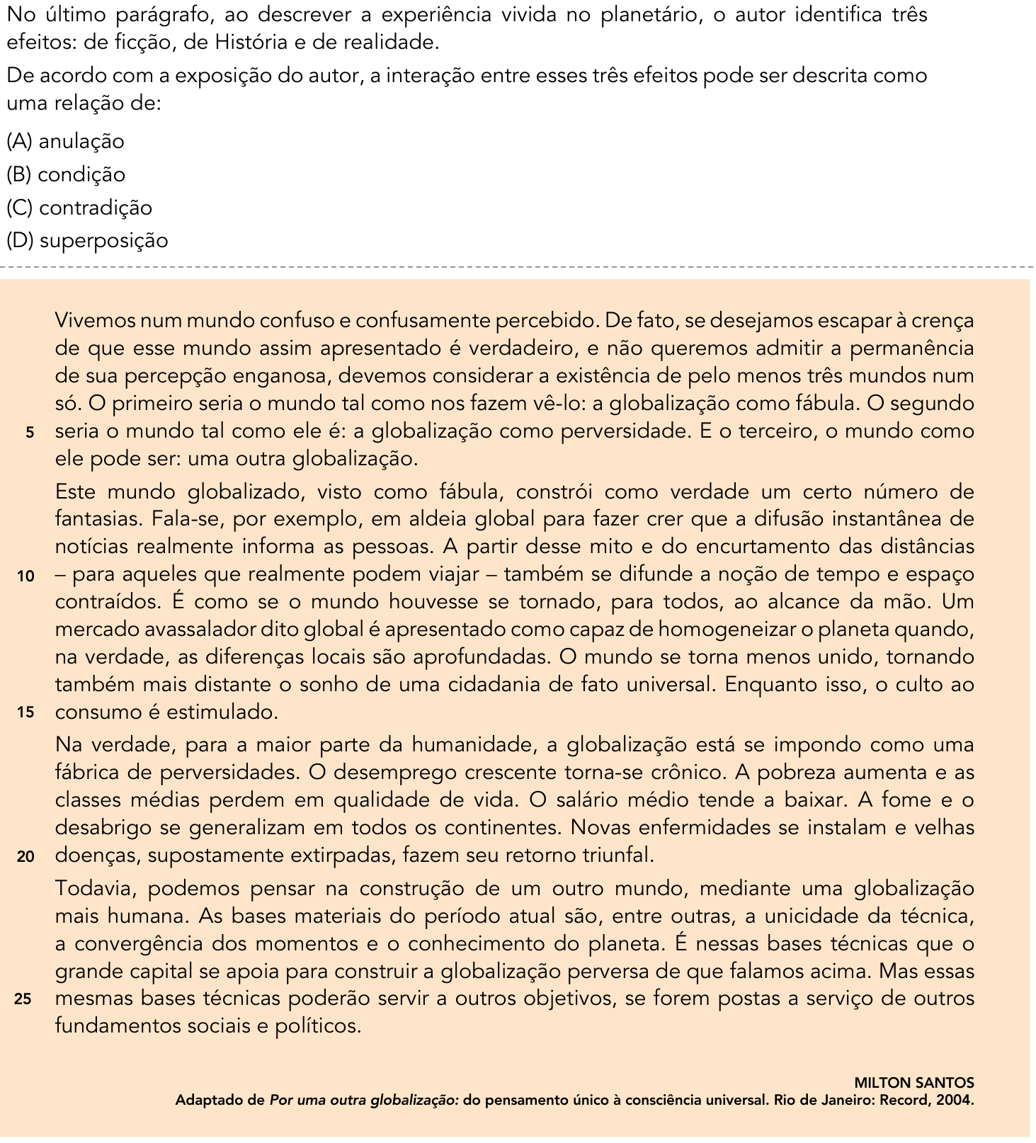 Questão 12 no caderno 1º Exame de Qualificação da UERJ 2017