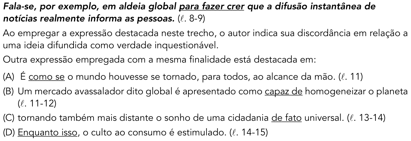 Questão 14 no caderno 1º Exame de Qualificação da UERJ 2017