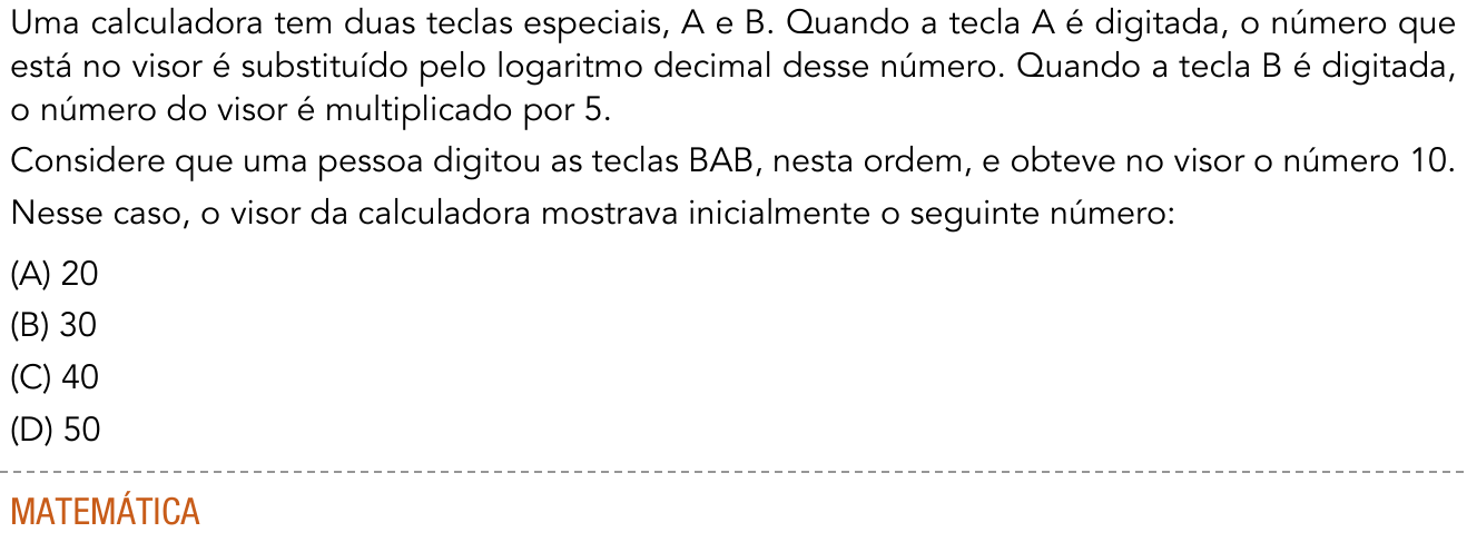 Questão 26 no caderno 1º Exame de Qualificação da UERJ 2017