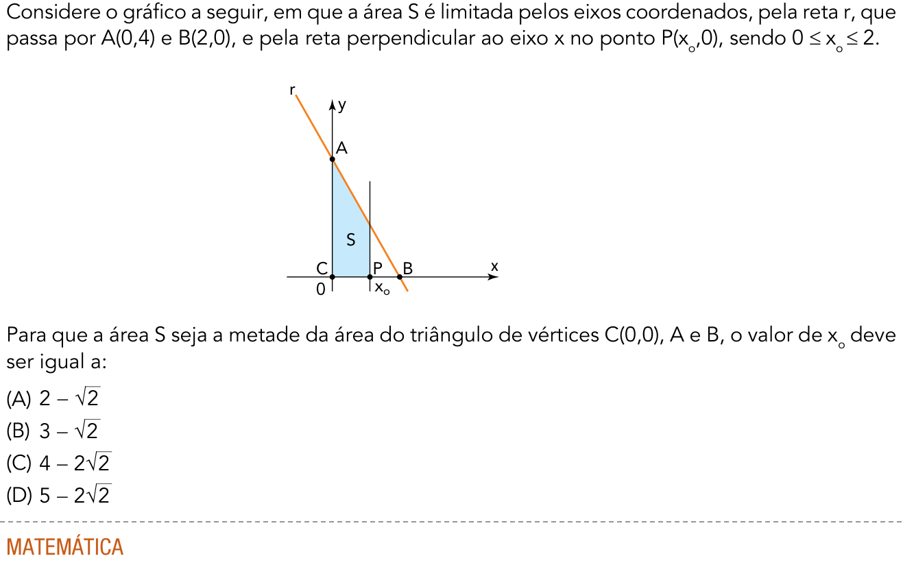 Questão 28 no caderno 1º Exame de Qualificação da UERJ 2017