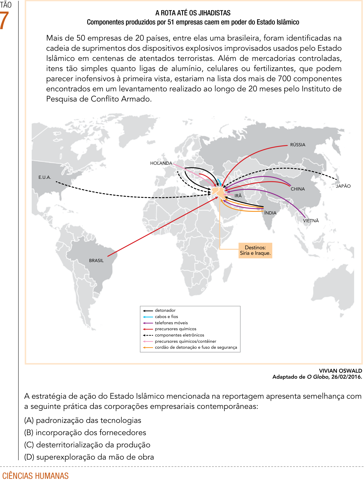 Questão 47 no caderno 1º Exame de Qualificação da UERJ 2017