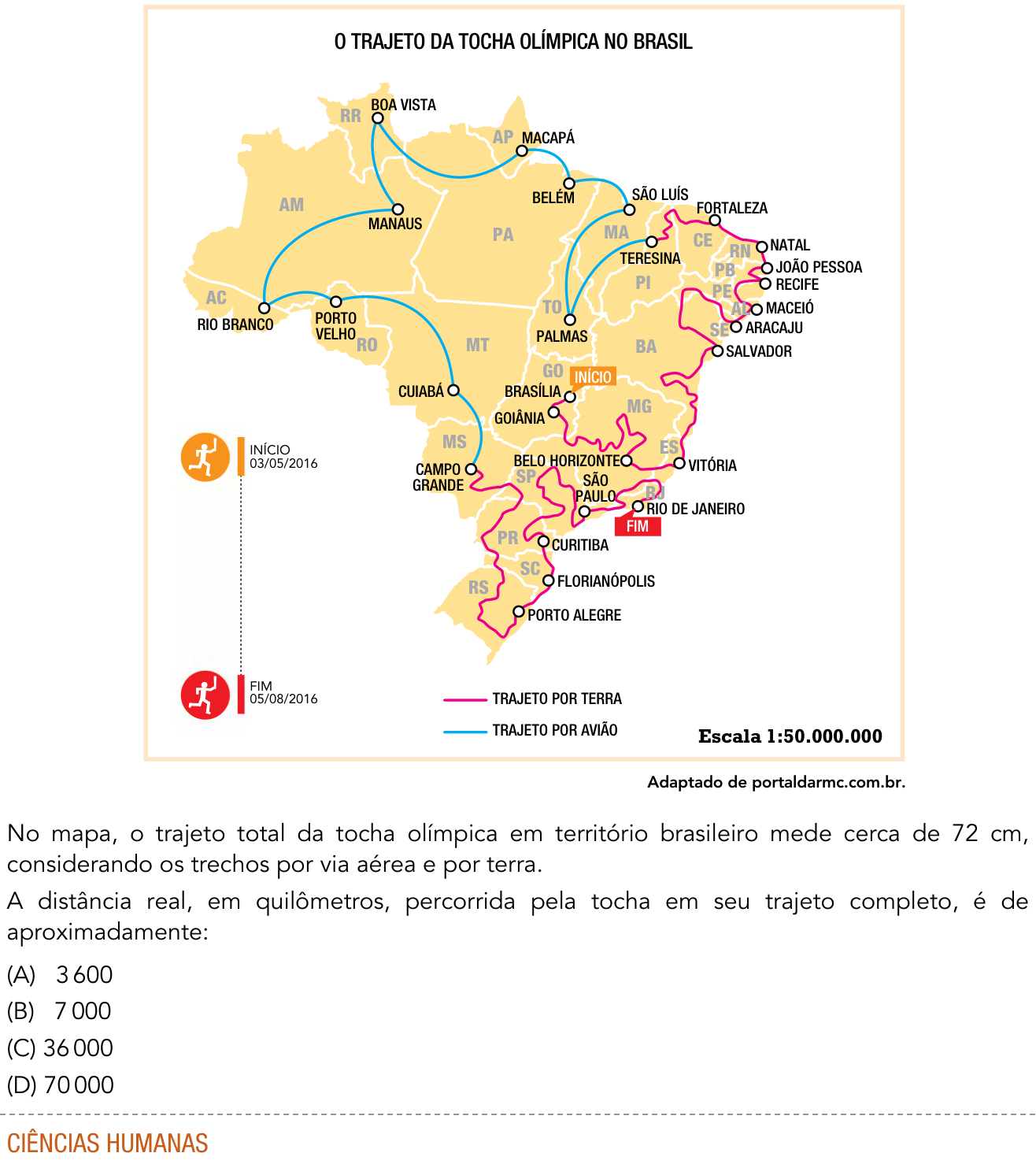 Questão 48 no caderno 1º Exame de Qualificação da UERJ 2017