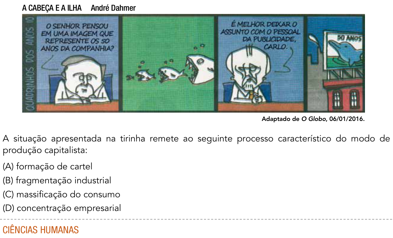 Questão 50 no caderno 1º Exame de Qualificação da UERJ 2017