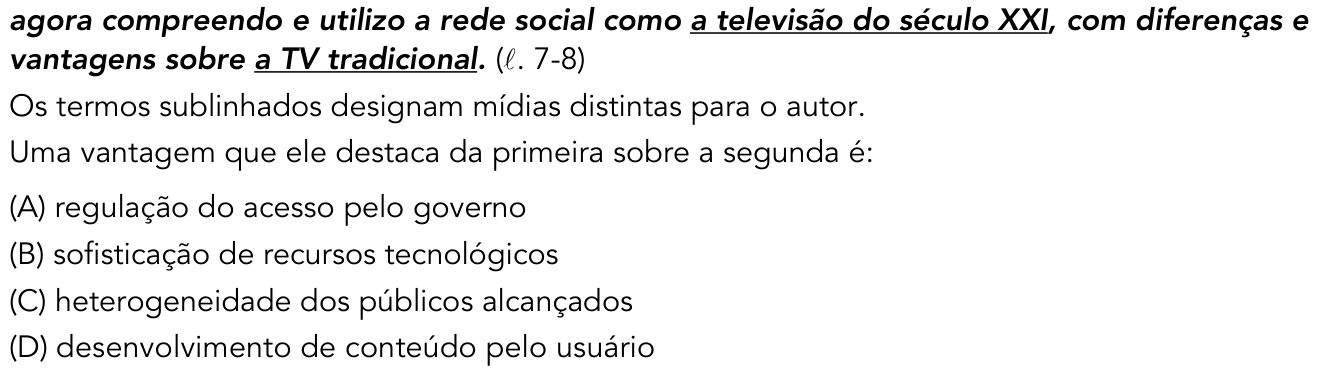 Questão 6 no caderno 2º Exame de Qualificação da UERJ 2017