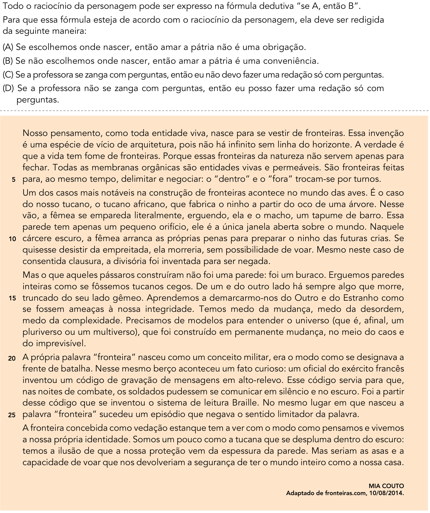Questão 11 no caderno 2º Exame de Qualificação da UERJ 2017