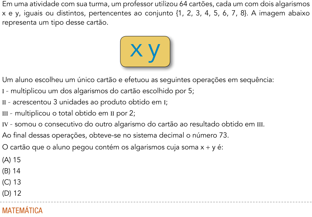 Questão 28 no caderno 2º Exame de Qualificação da UERJ 2017