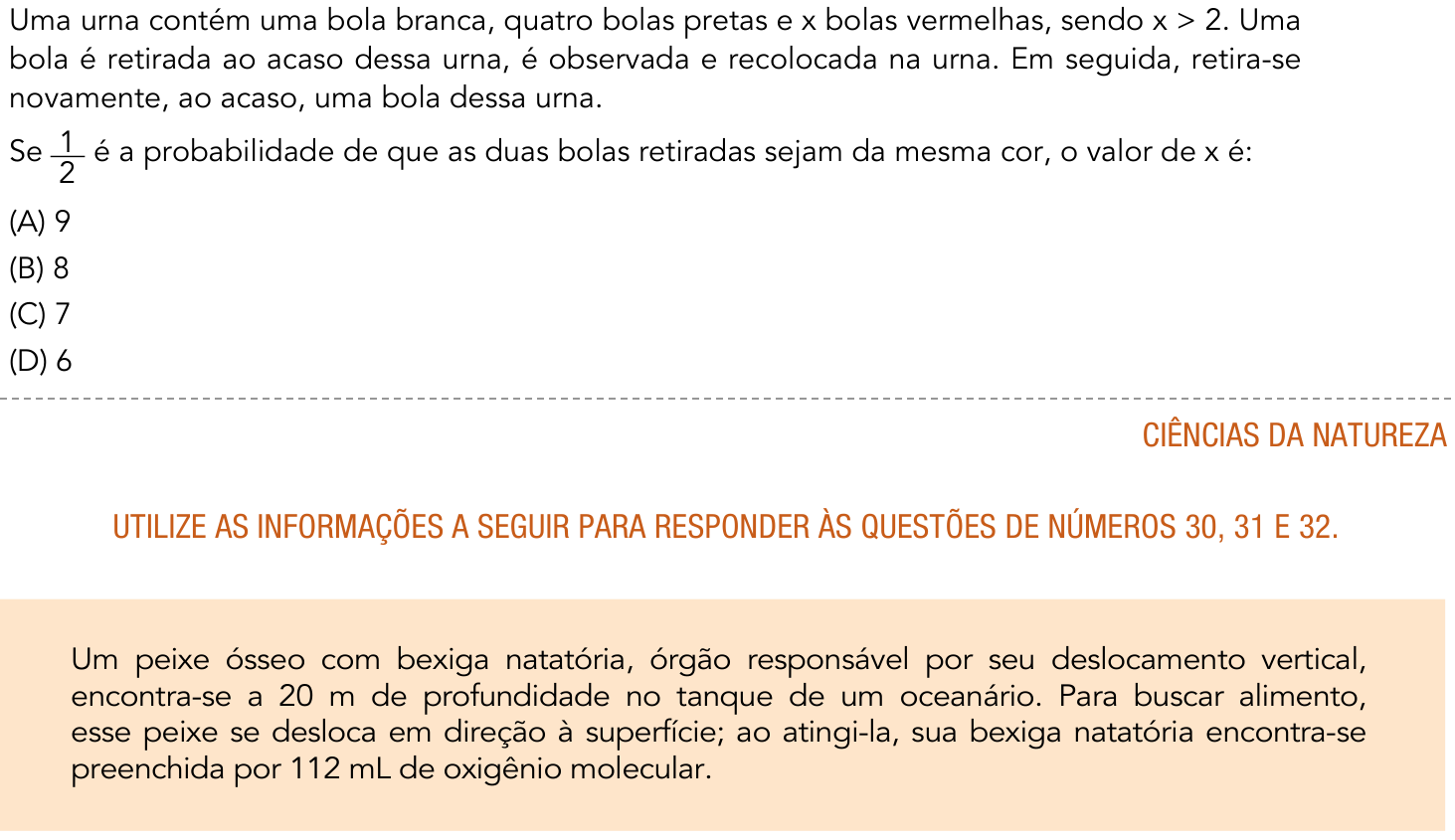 Questão 29 no caderno 2º Exame de Qualificação da UERJ 2017