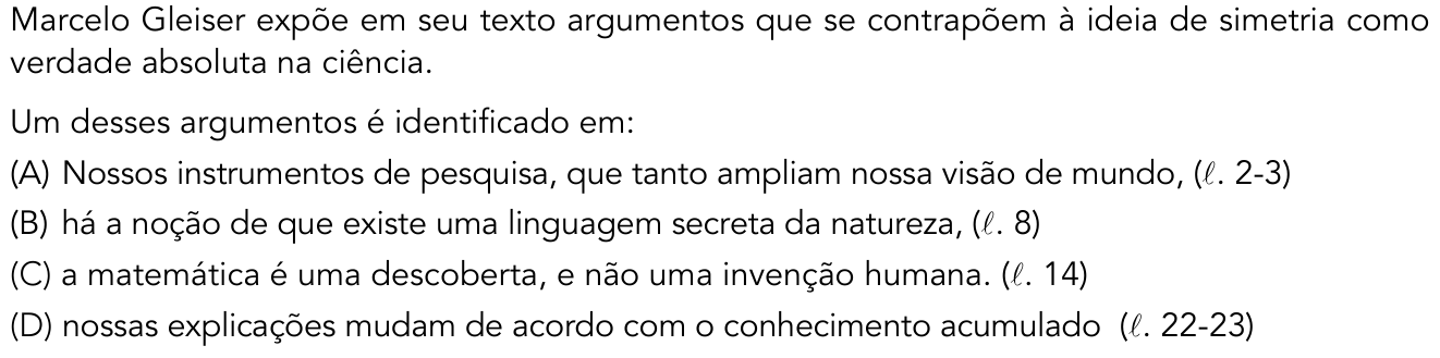 Questão 9 no caderno 1º Exame de Qualificação da UERJ 2018