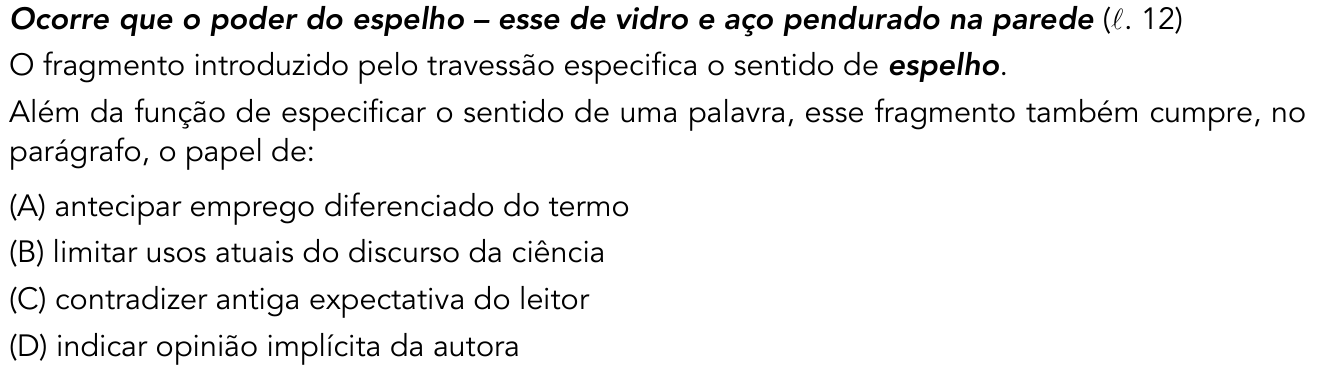 Questão 14 no caderno 1º Exame de Qualificação da UERJ 2018