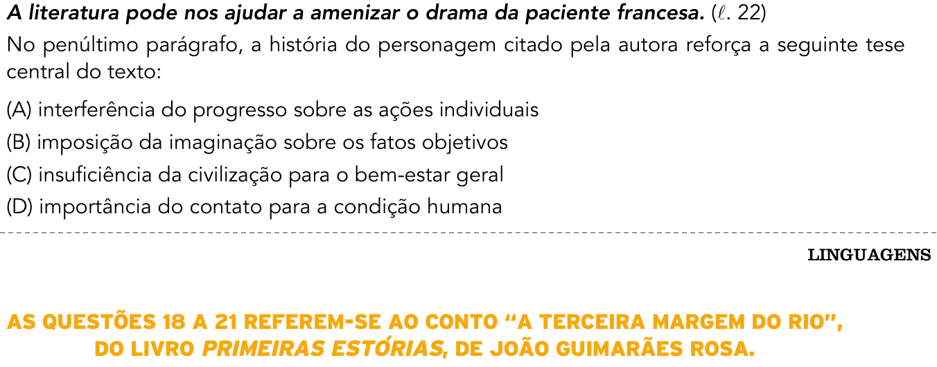 Questão 17 no caderno 1º Exame de Qualificação da UERJ 2018
