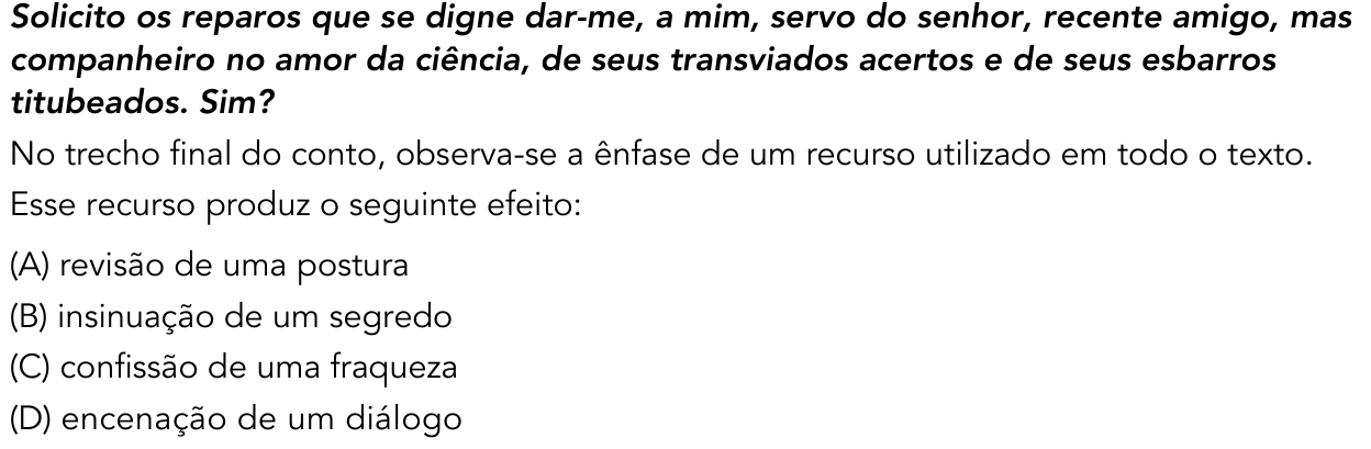 Questão 25 no caderno 1º Exame de Qualificação da UERJ 2018