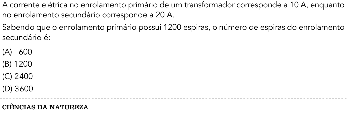 Questão 43 no caderno 1º Exame de Qualificação da UERJ 2018