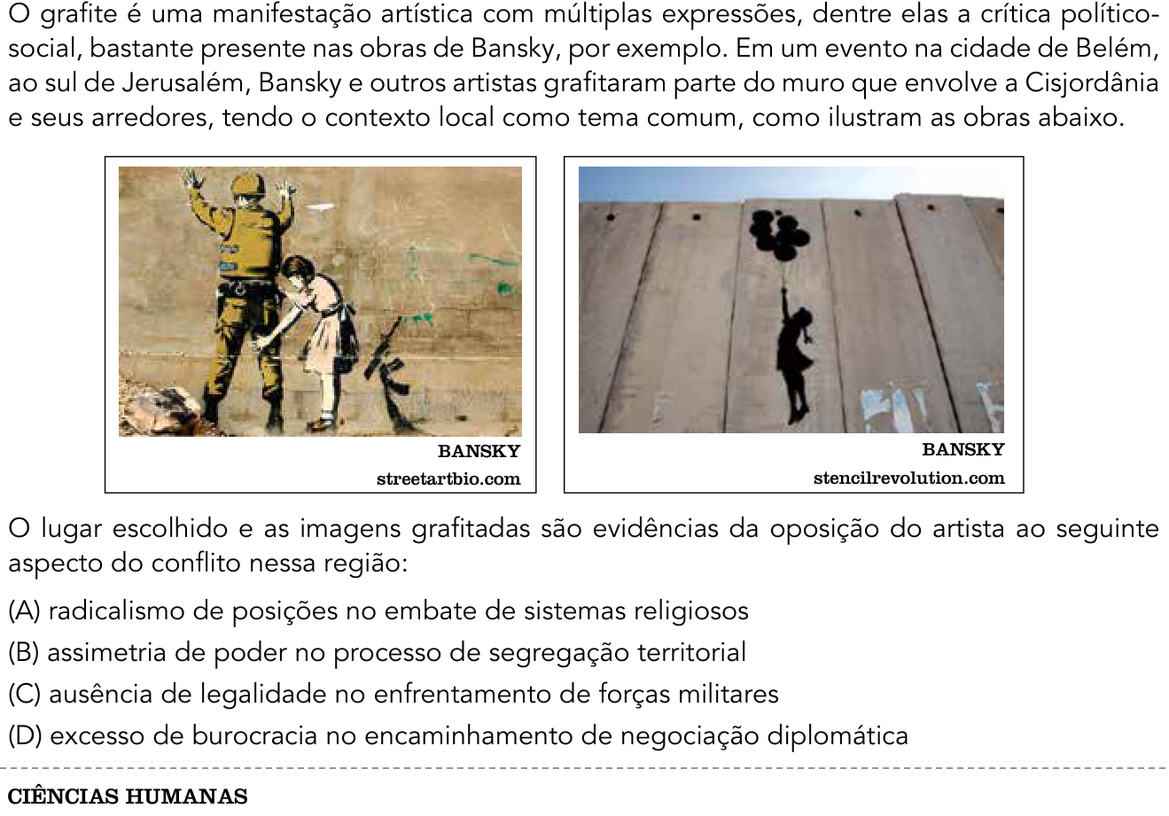 Questão 58 no caderno 1º Exame de Qualificação da UERJ 2018