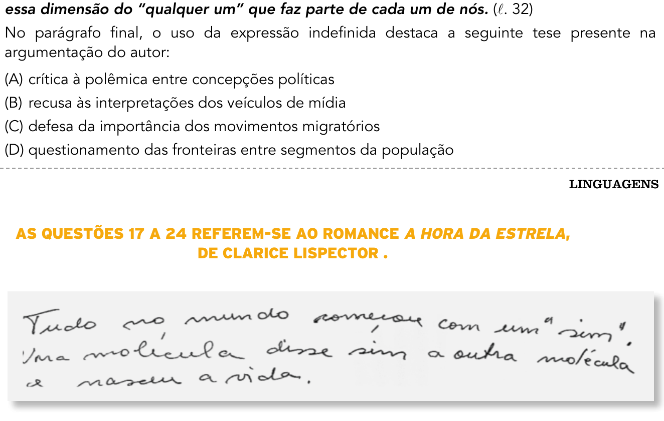 Questão 16 no caderno 2º Exame de Qualificação da UERJ 2018
