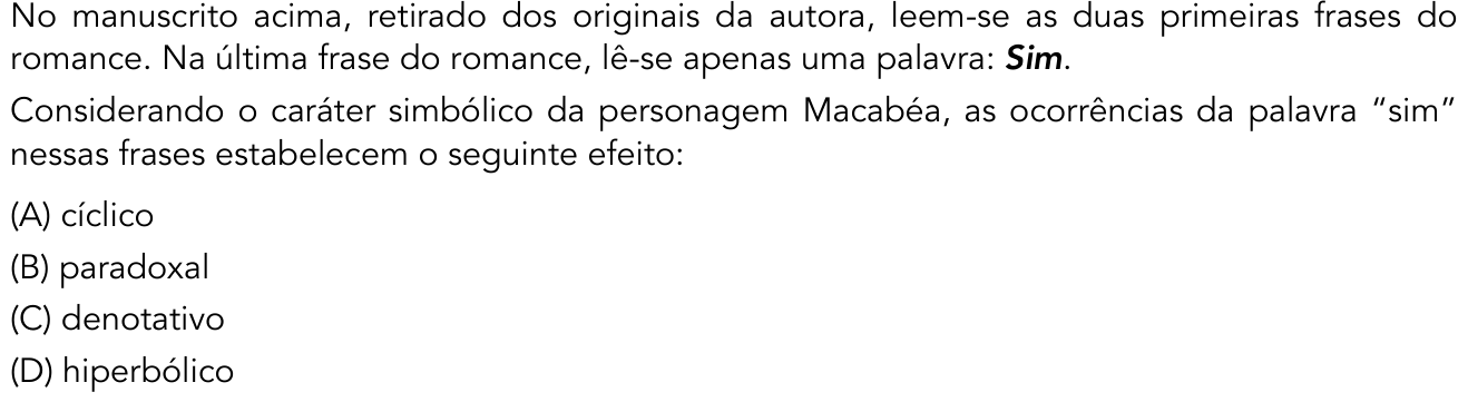Questão 17 no caderno 2º Exame de Qualificação da UERJ 2018