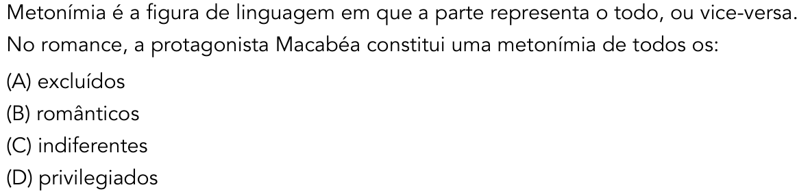 Questão 20 no caderno 2º Exame de Qualificação da UERJ 2018