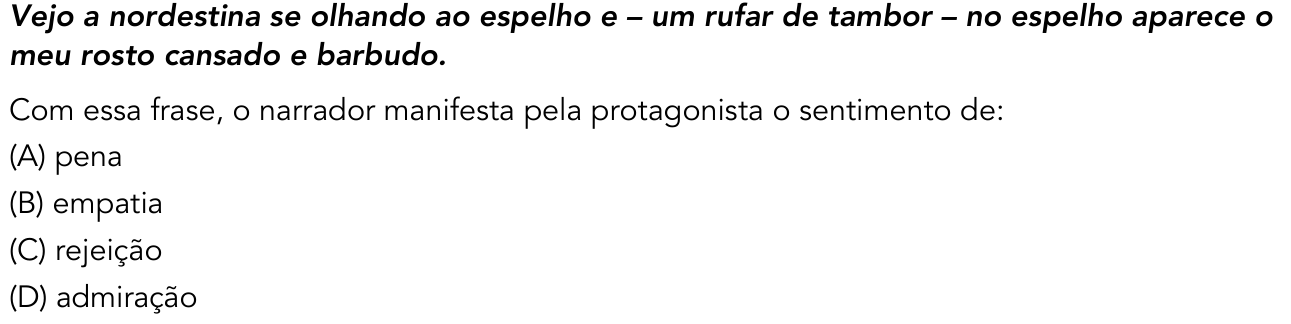Questão 21 no caderno 2º Exame de Qualificação da UERJ 2018