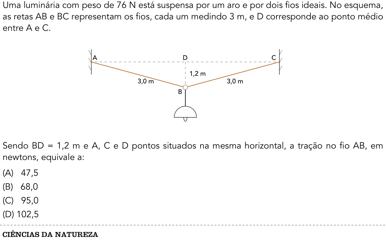 Questão 45 no caderno 2º Exame de Qualificação da UERJ 2018