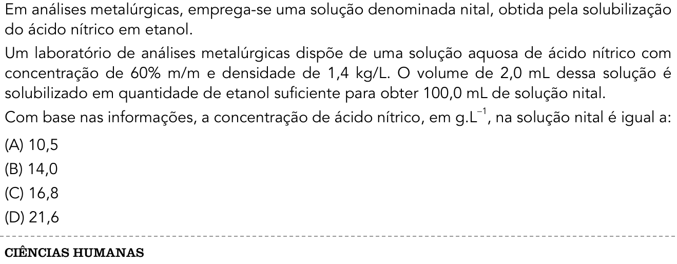 Questão 47 no caderno 2º Exame de Qualificação da UERJ 2018