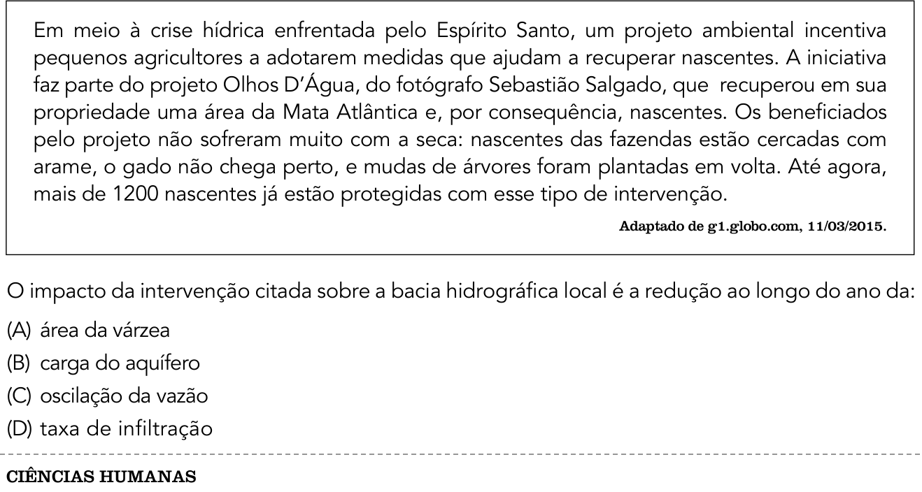 Questão 51 no caderno 2º Exame de Qualificação da UERJ 2018