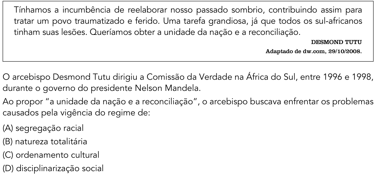Questão 53 no caderno 2º Exame de Qualificação da UERJ 2018