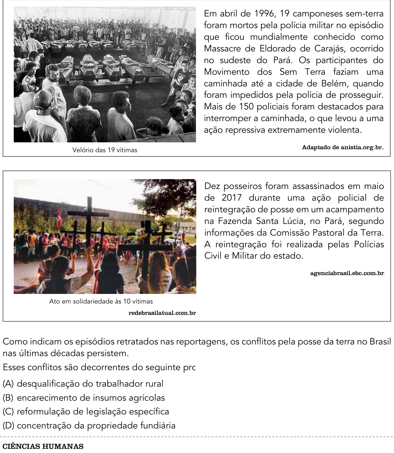 Questão 58 no caderno 2º Exame de Qualificação da UERJ 2018