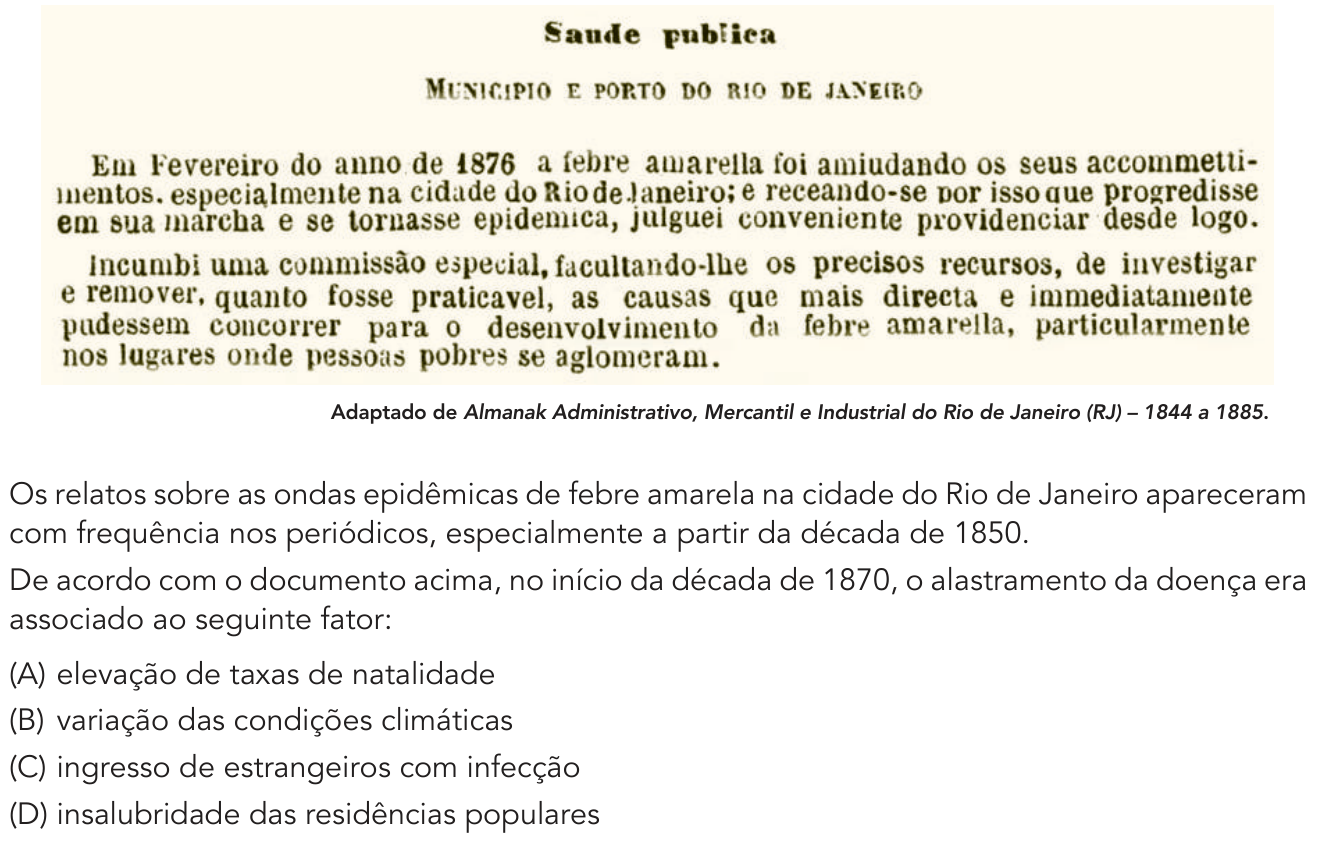 Questão 5 no caderno 1º Exame de Qualificação da UERJ 2019