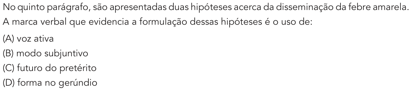 Questão 8 no caderno 1º Exame de Qualificação da UERJ 2019
