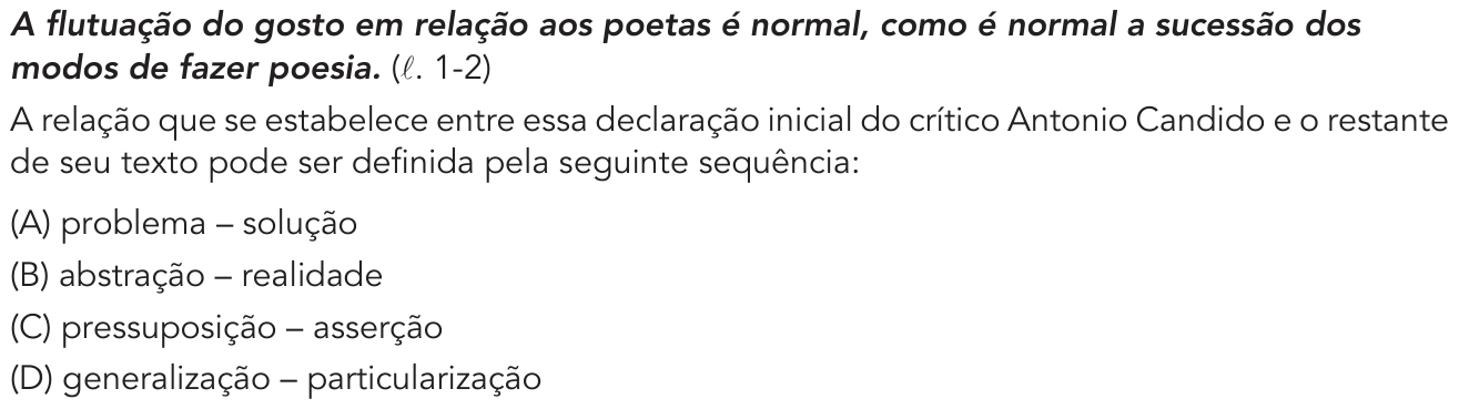 Questão 12 no caderno 1º Exame de Qualificação da UERJ 2019