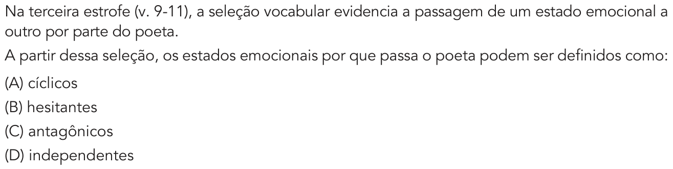 Questão 17 no caderno 1º Exame de Qualificação da UERJ 2019