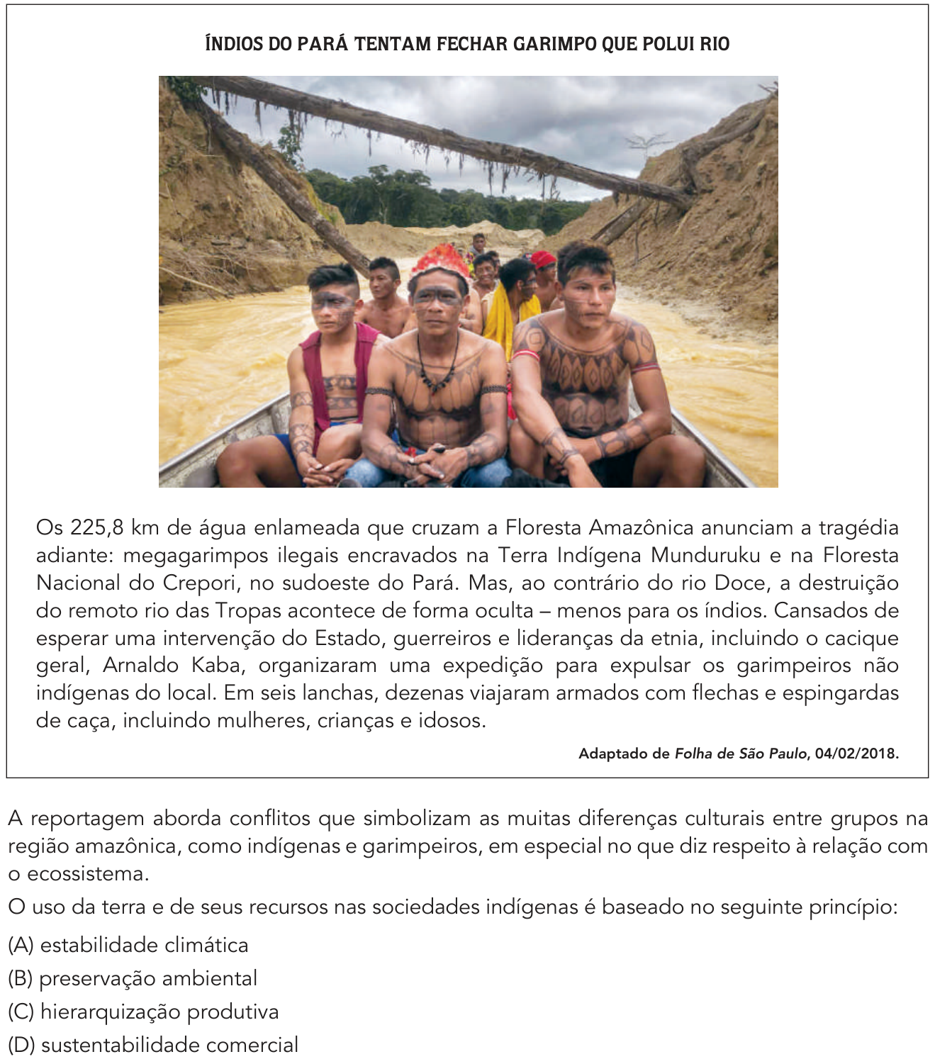 Questão 59 no caderno 1º Exame de Qualificação da UERJ 2019