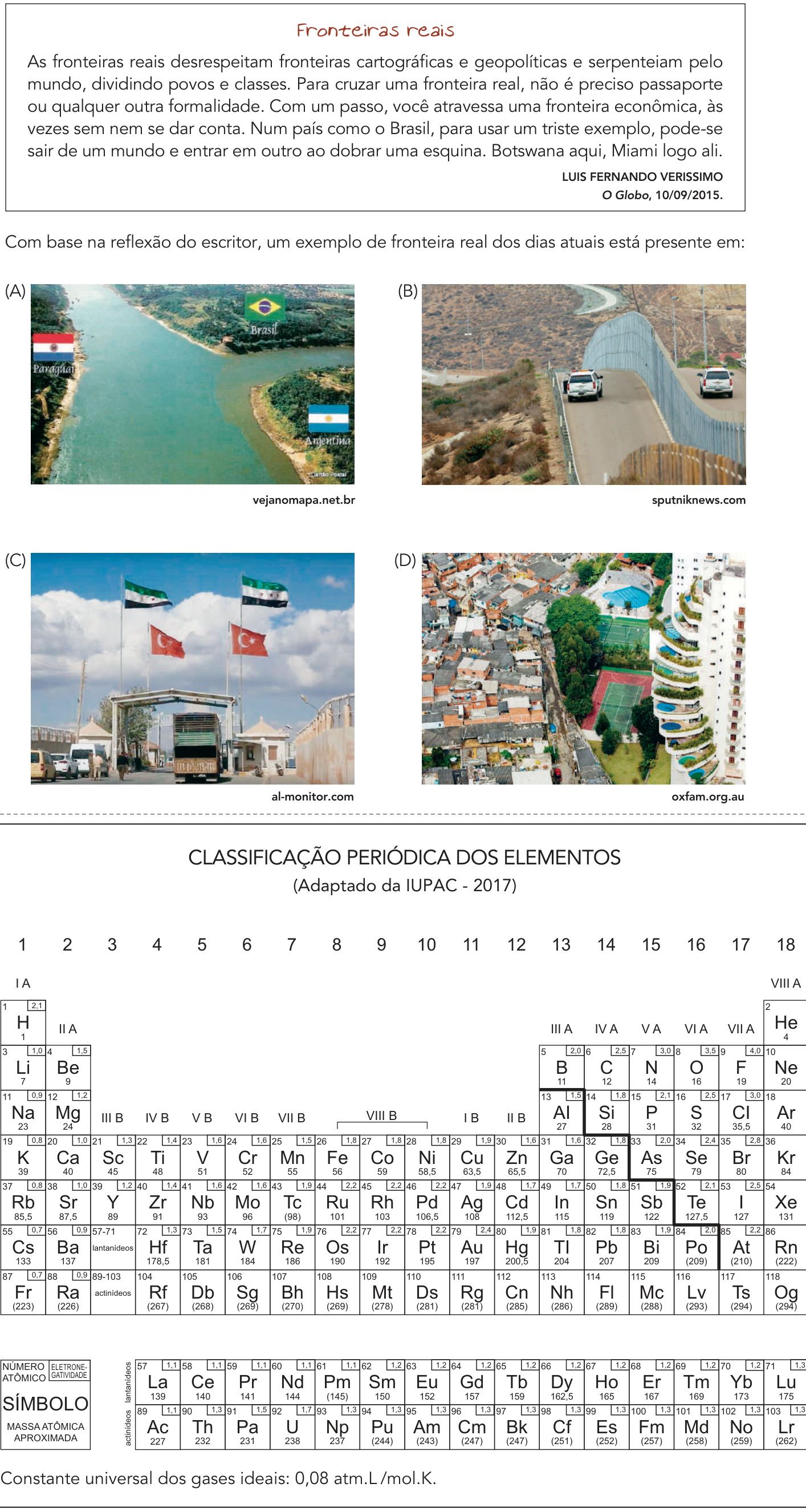 Questão 60 no caderno 1º Exame de Qualificação da UERJ 2019